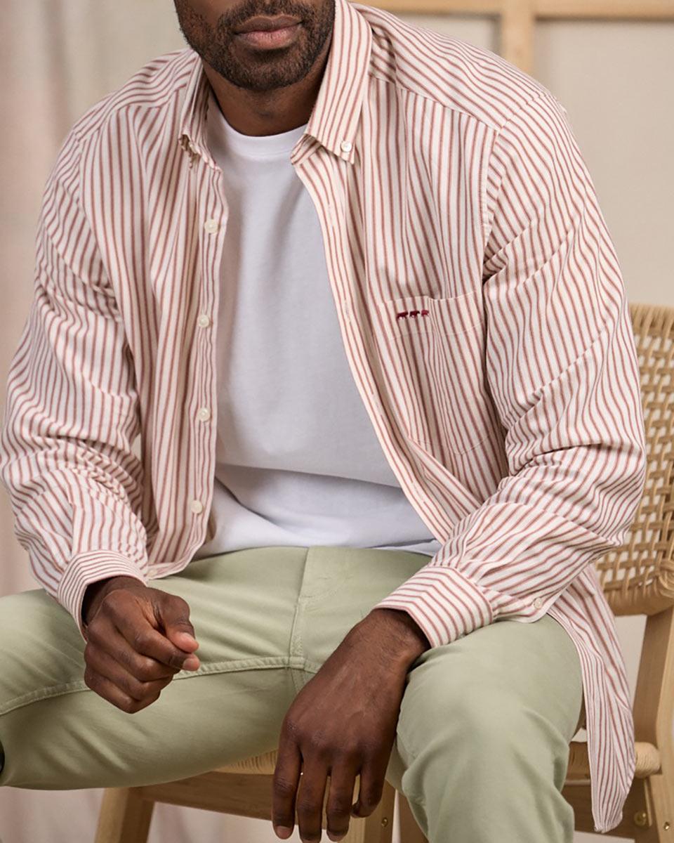 Chemise rayée rouge