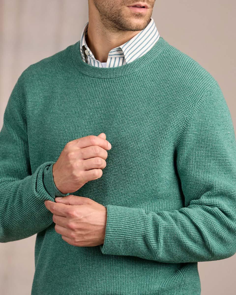 Pull point grain de riz vert