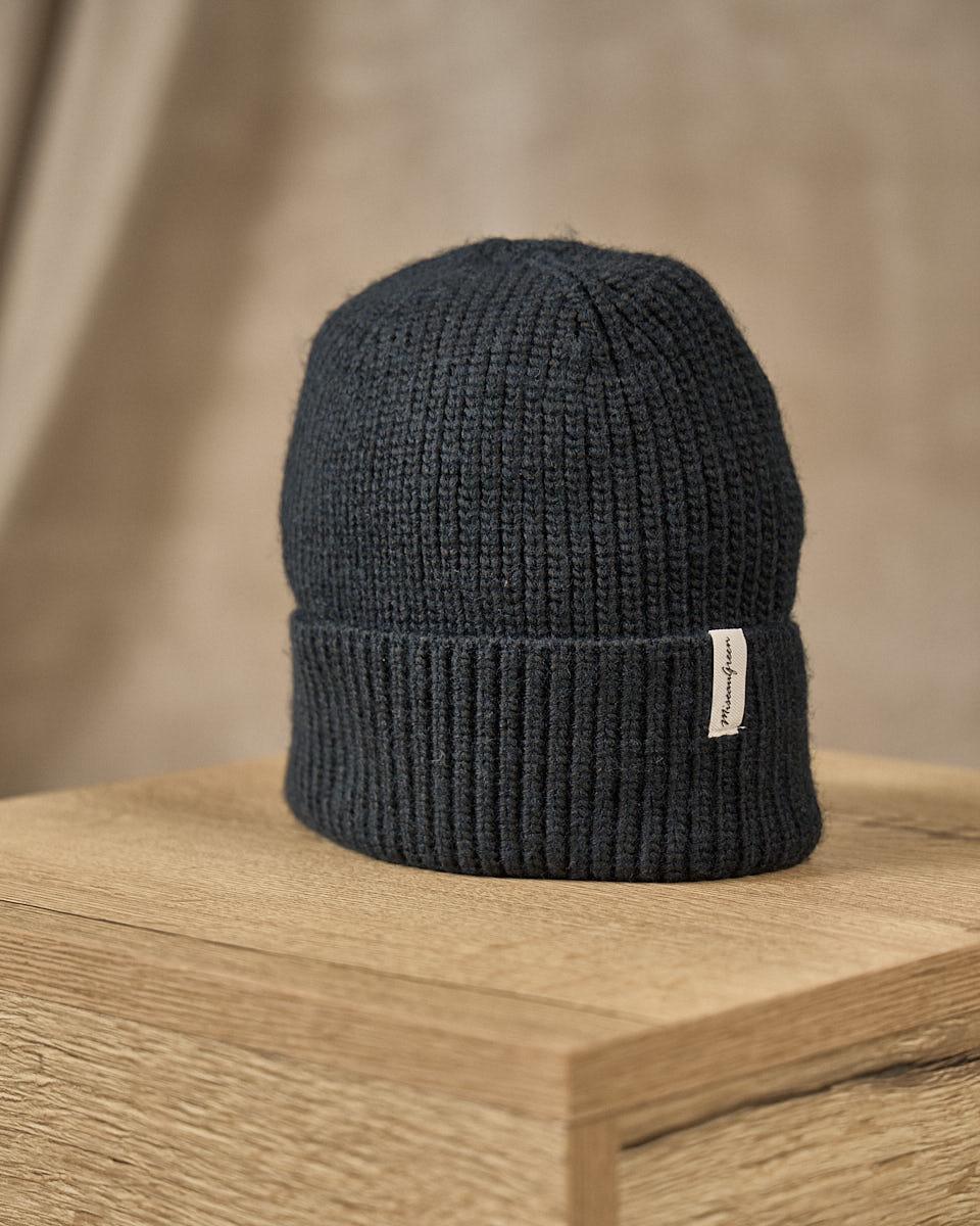 Bonnet maille bleu