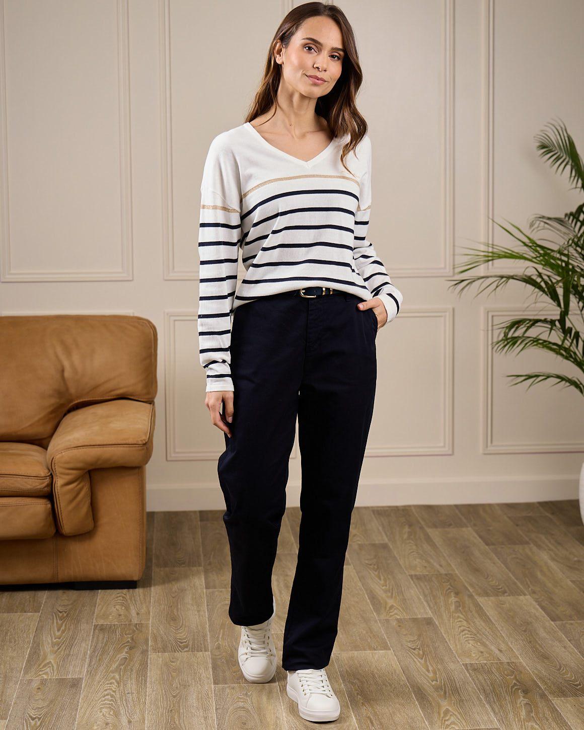 Pantalon chino Gladys bleu