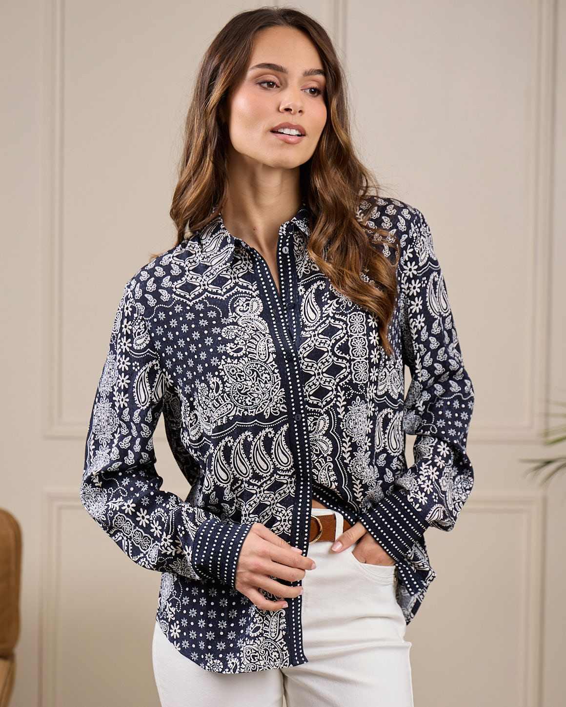 Chemise bandana Gwelda bleu