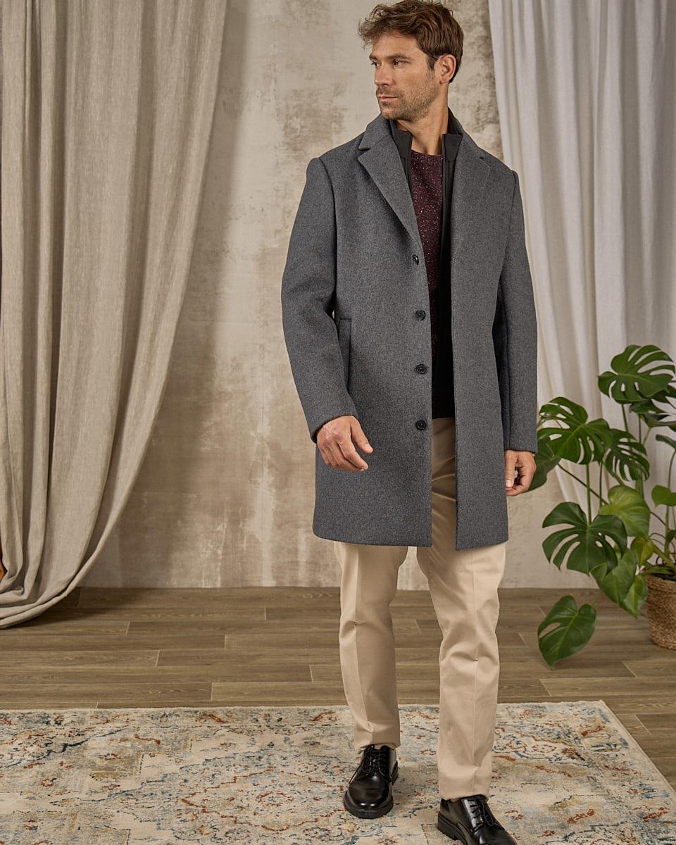 Manteau doudoune intégrée gris