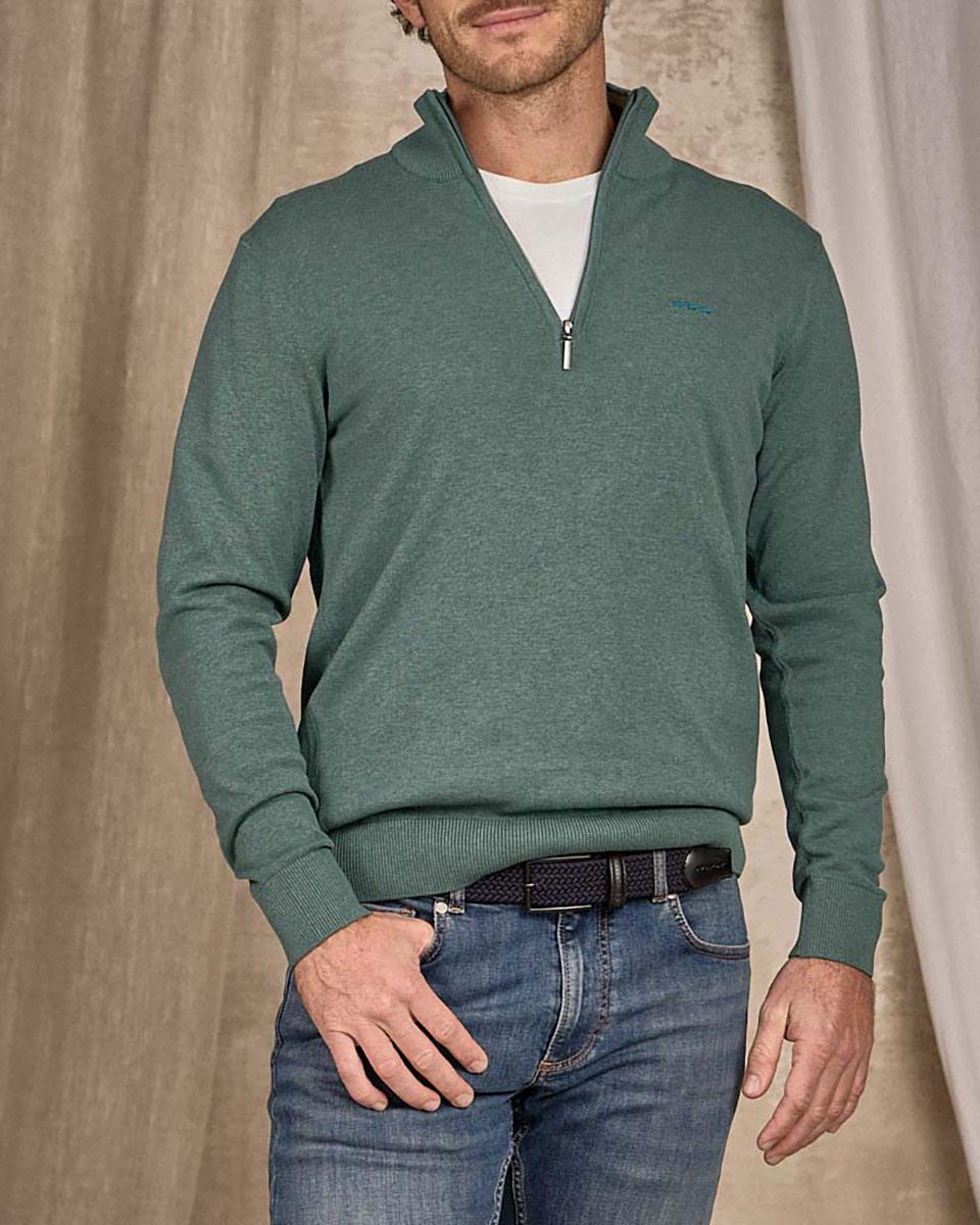 Pull col camionneur vert