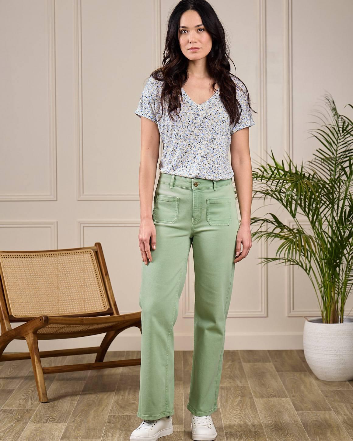 Jean bootcut Georgi vert