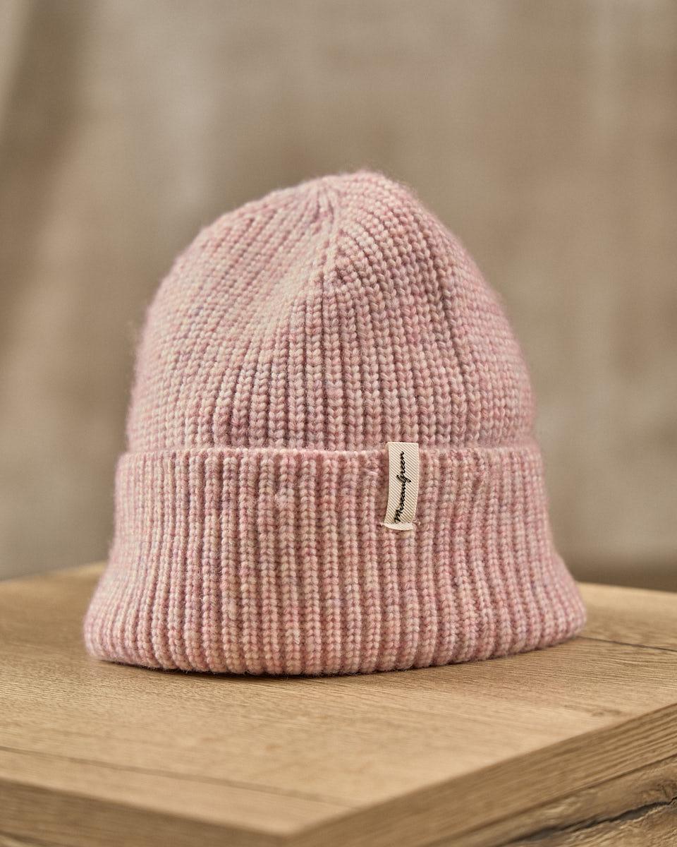 Bonnet maille rose