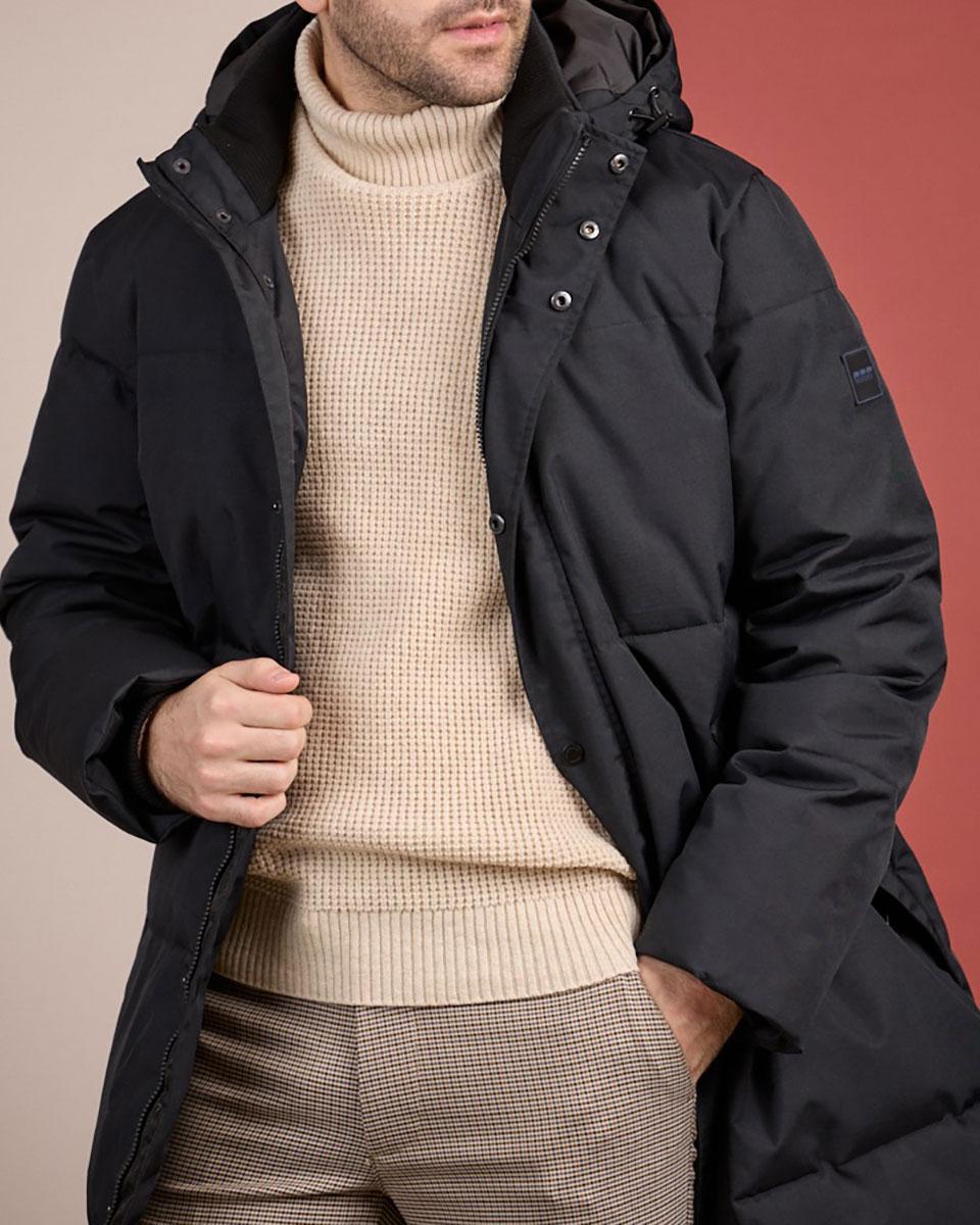 Parka matelassée bleu