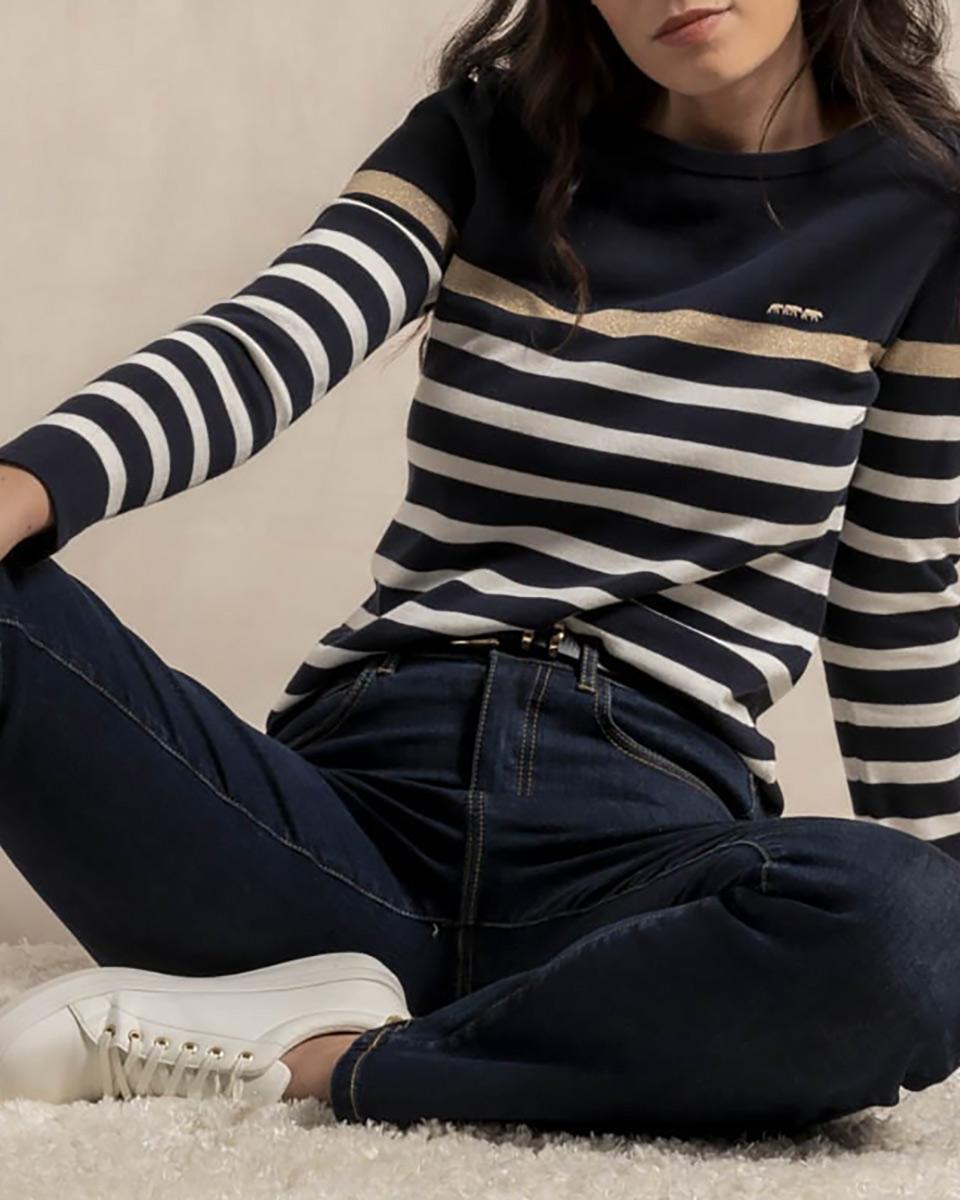 Pull marinière bleu