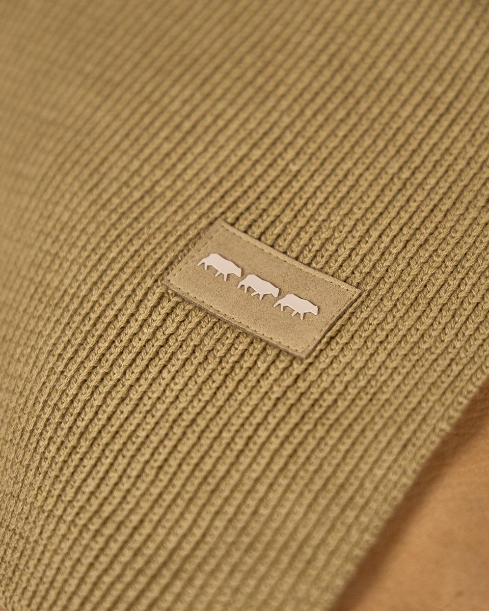 Écharpe unie en tricot vert