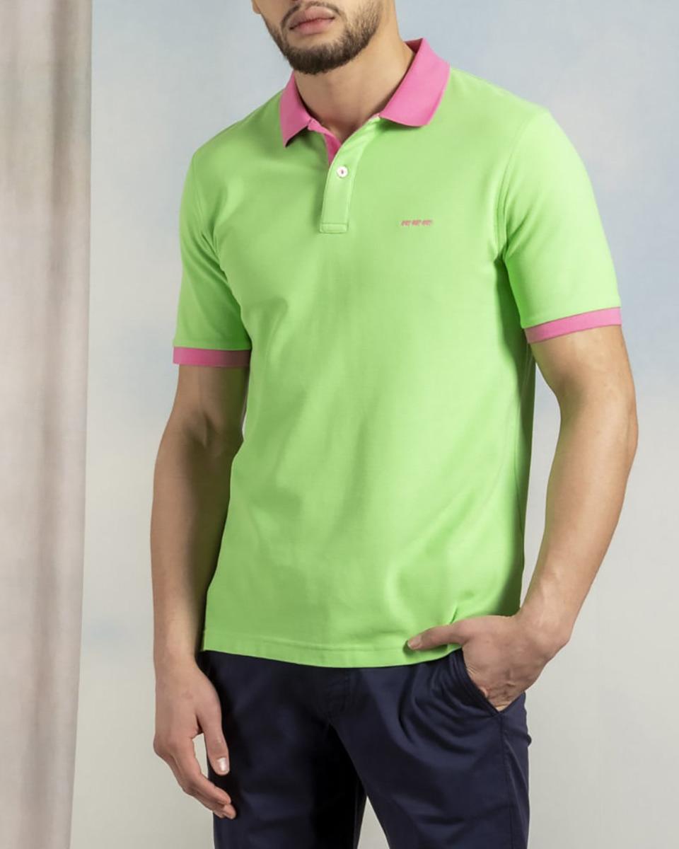 Polo contrasté