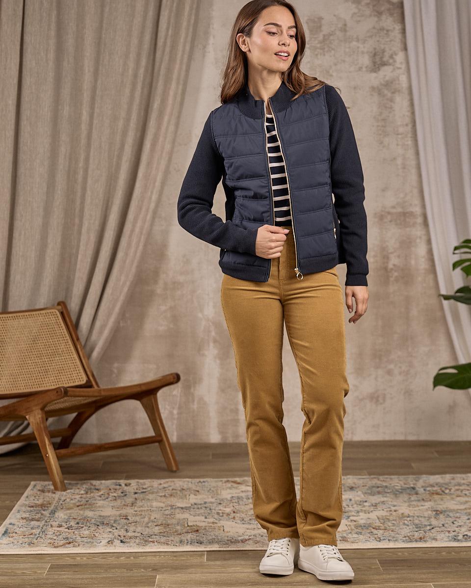 Cardigan bi-matières
