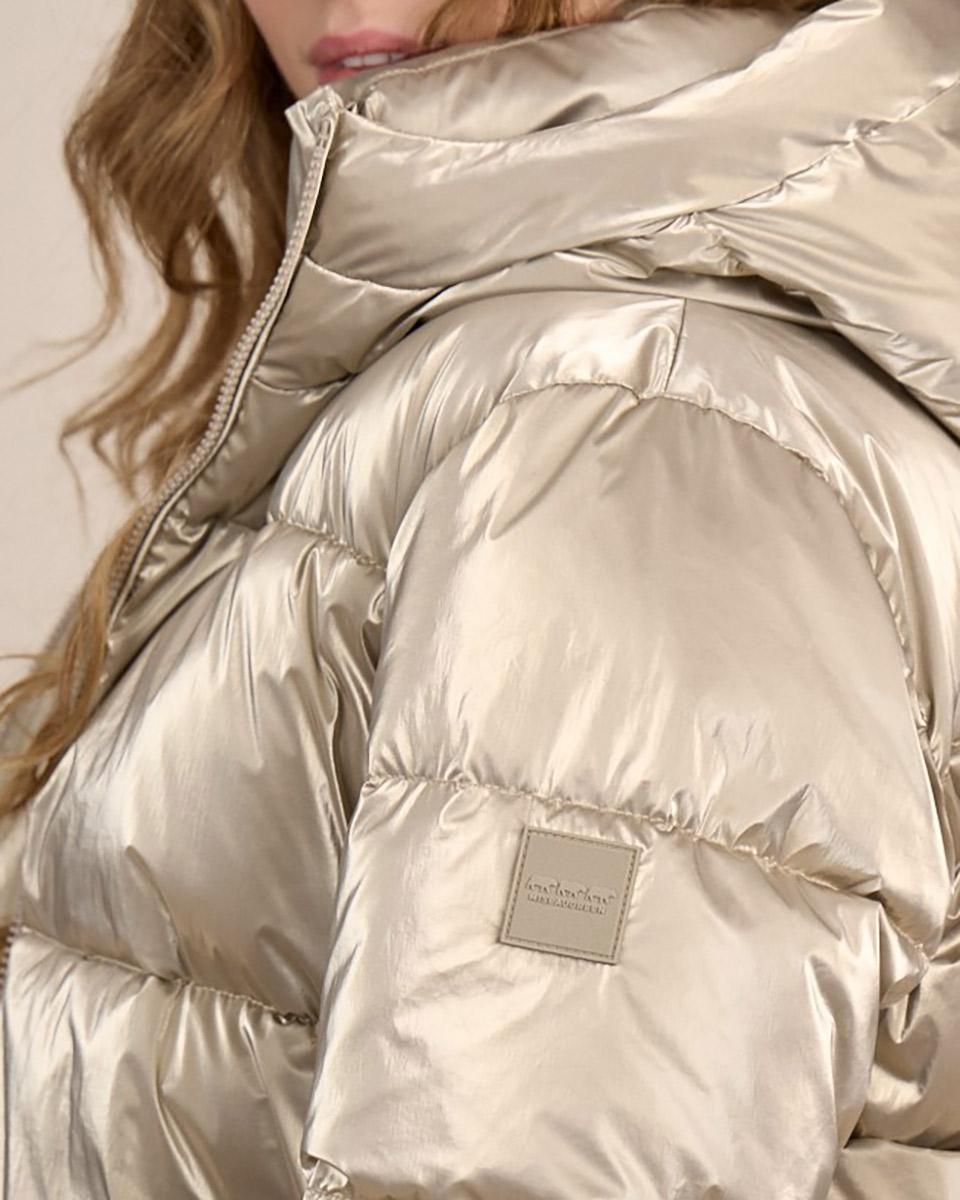 Doudoune courte beige