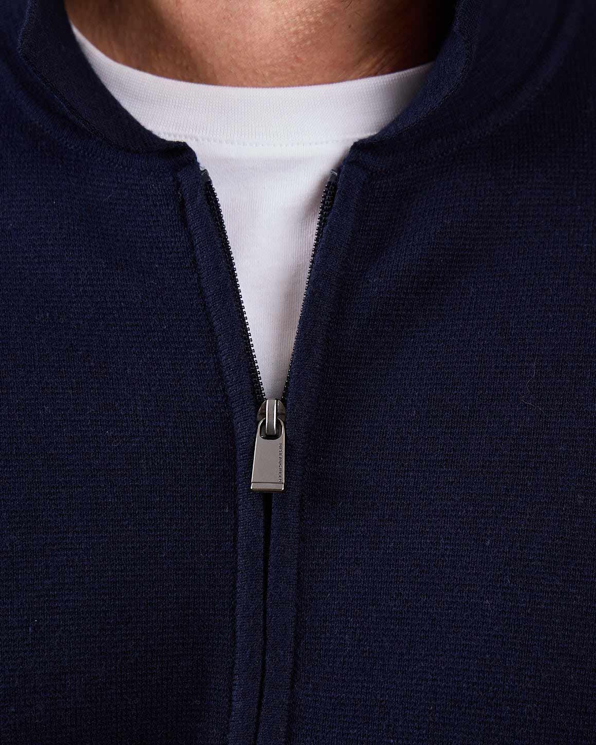 Cardigan zippé Gustave bleu
