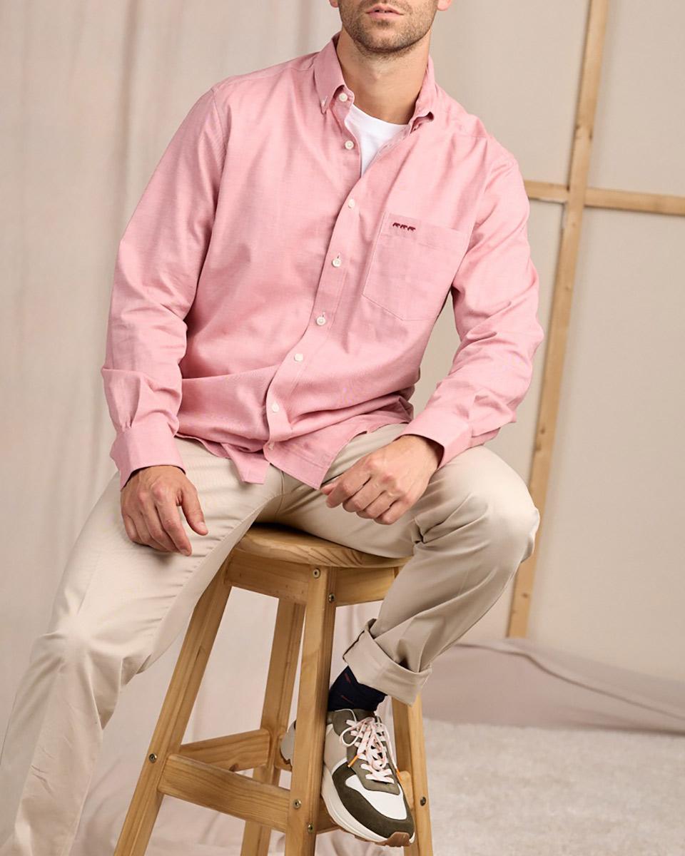 Chemise manches longues rouge