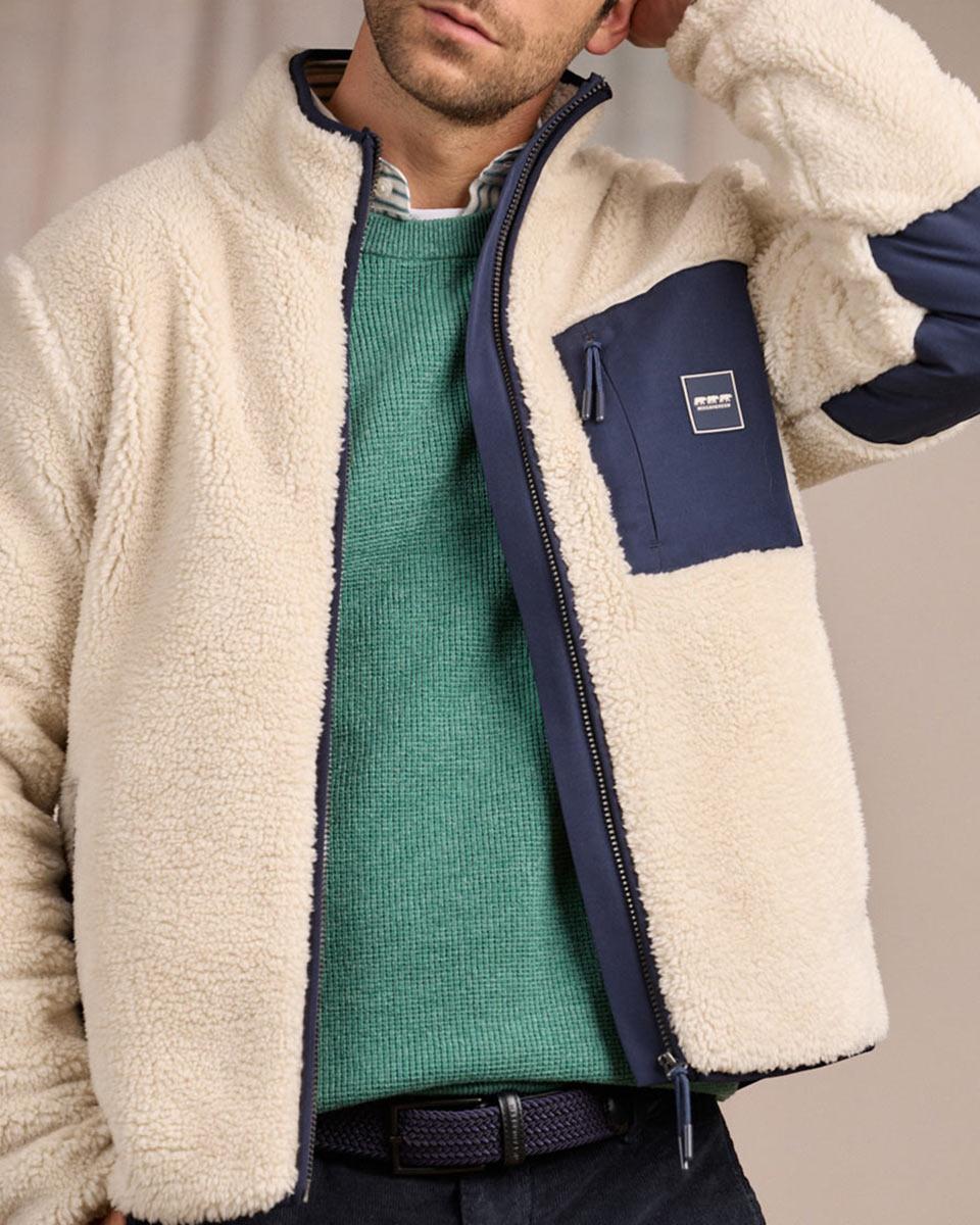 Polaire façon sherpa blanc