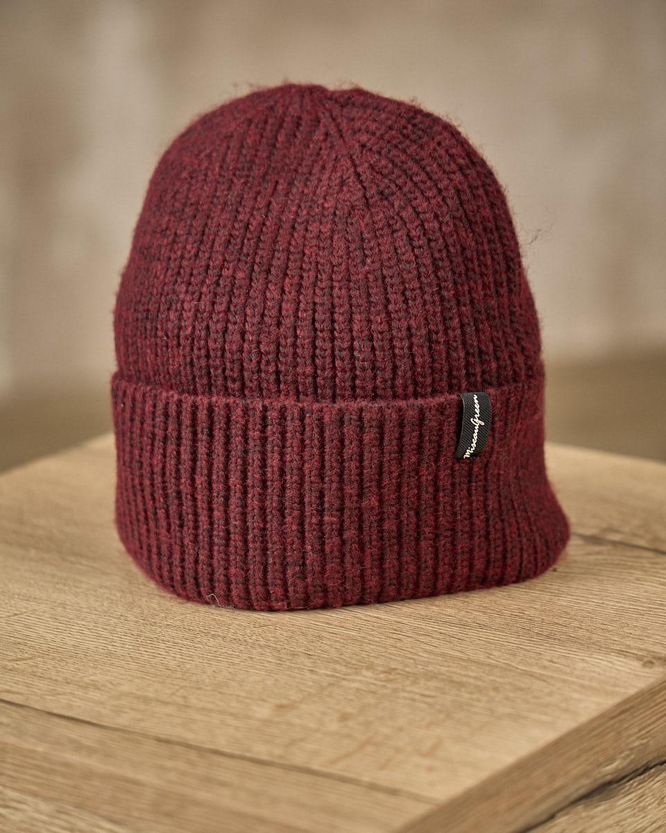 Bonnet maille rouge
