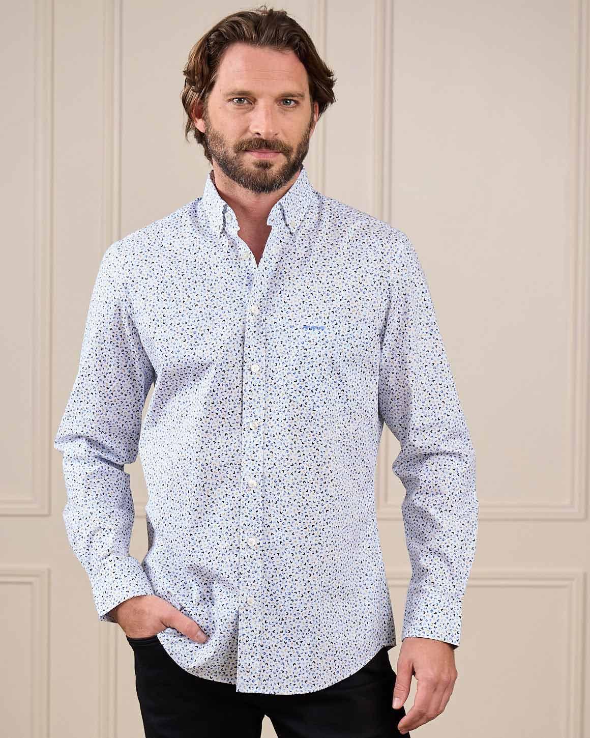Chemise Easy Care George bleu
