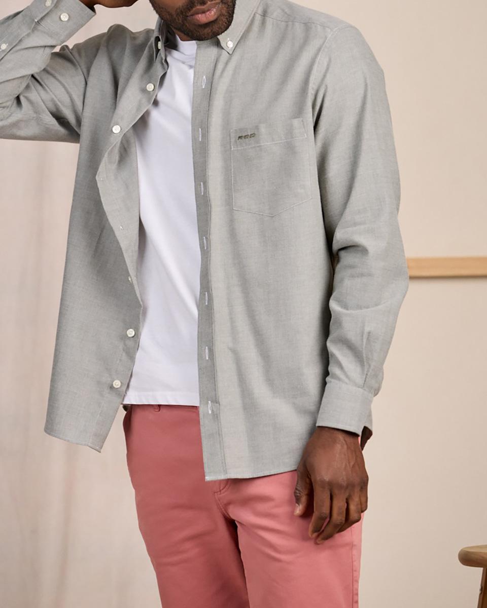 Chemise manches longues vert