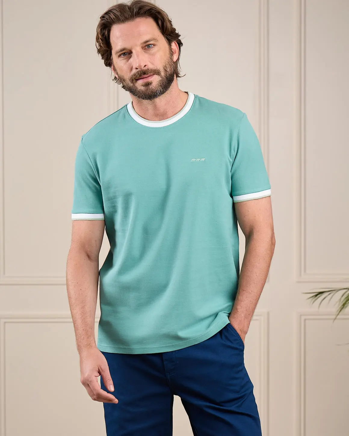 T-shirt piqué George vert