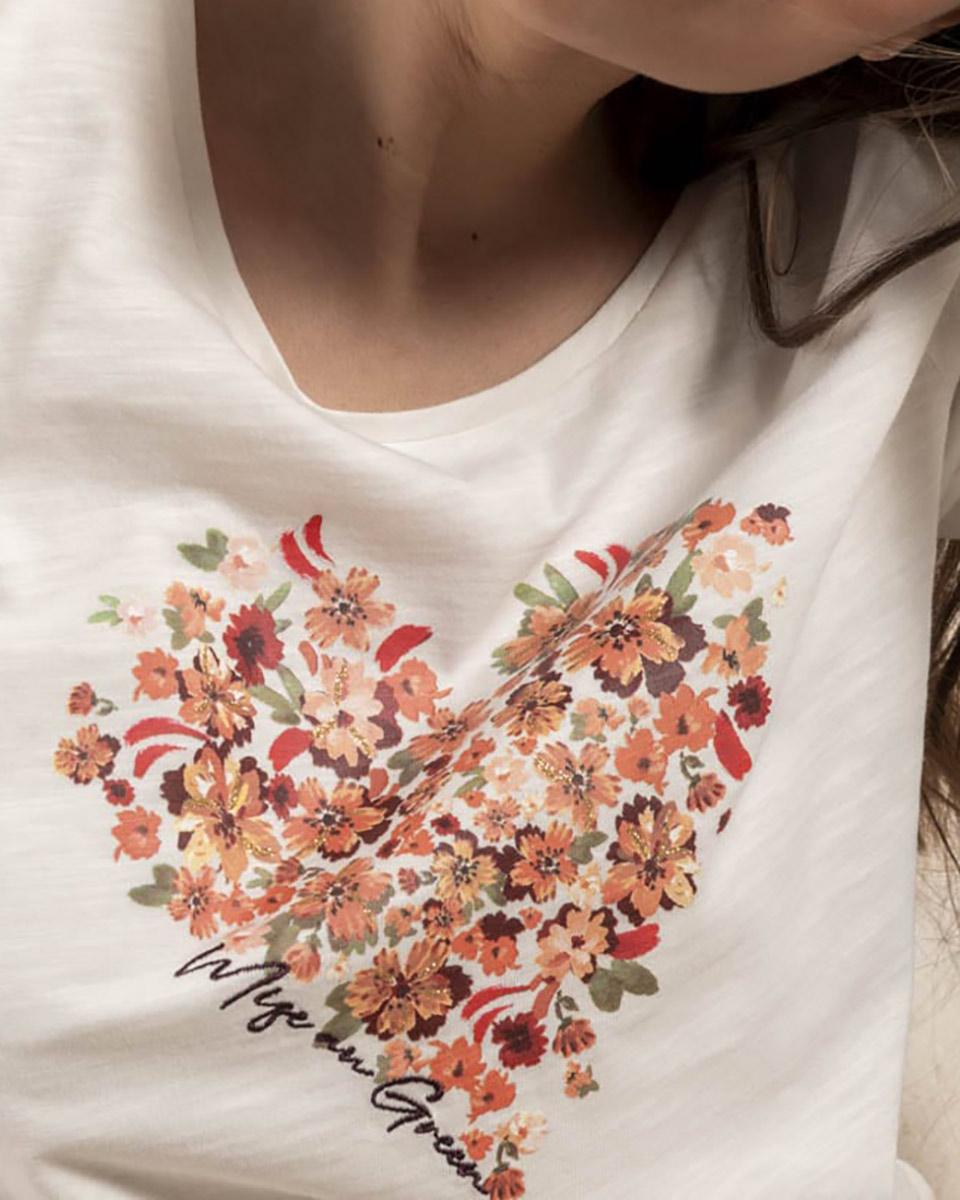 T-shirt cœur imprimé exclusif