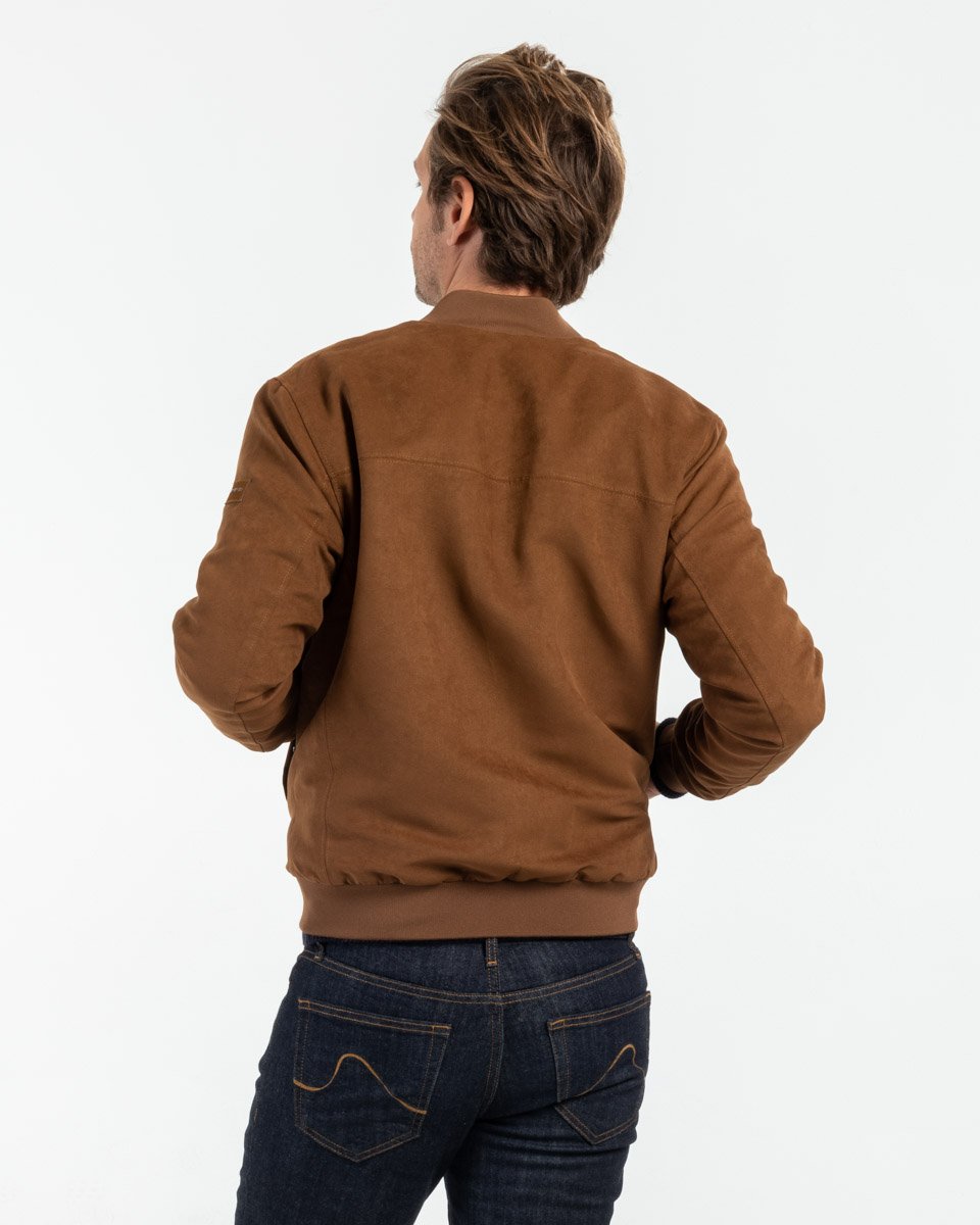 Blouson suédine col teddy regular fit