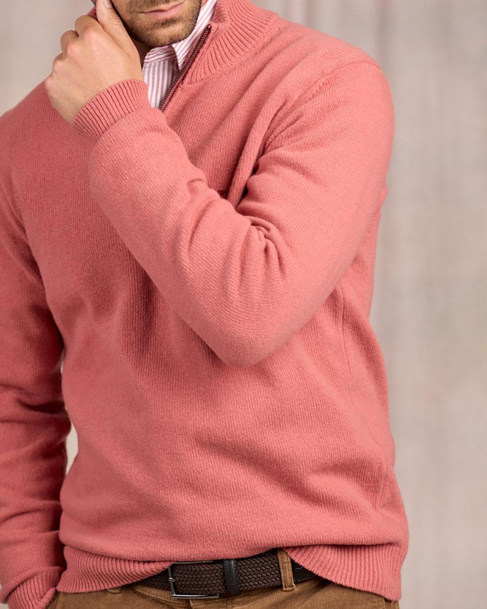 Pull col camionneur rose