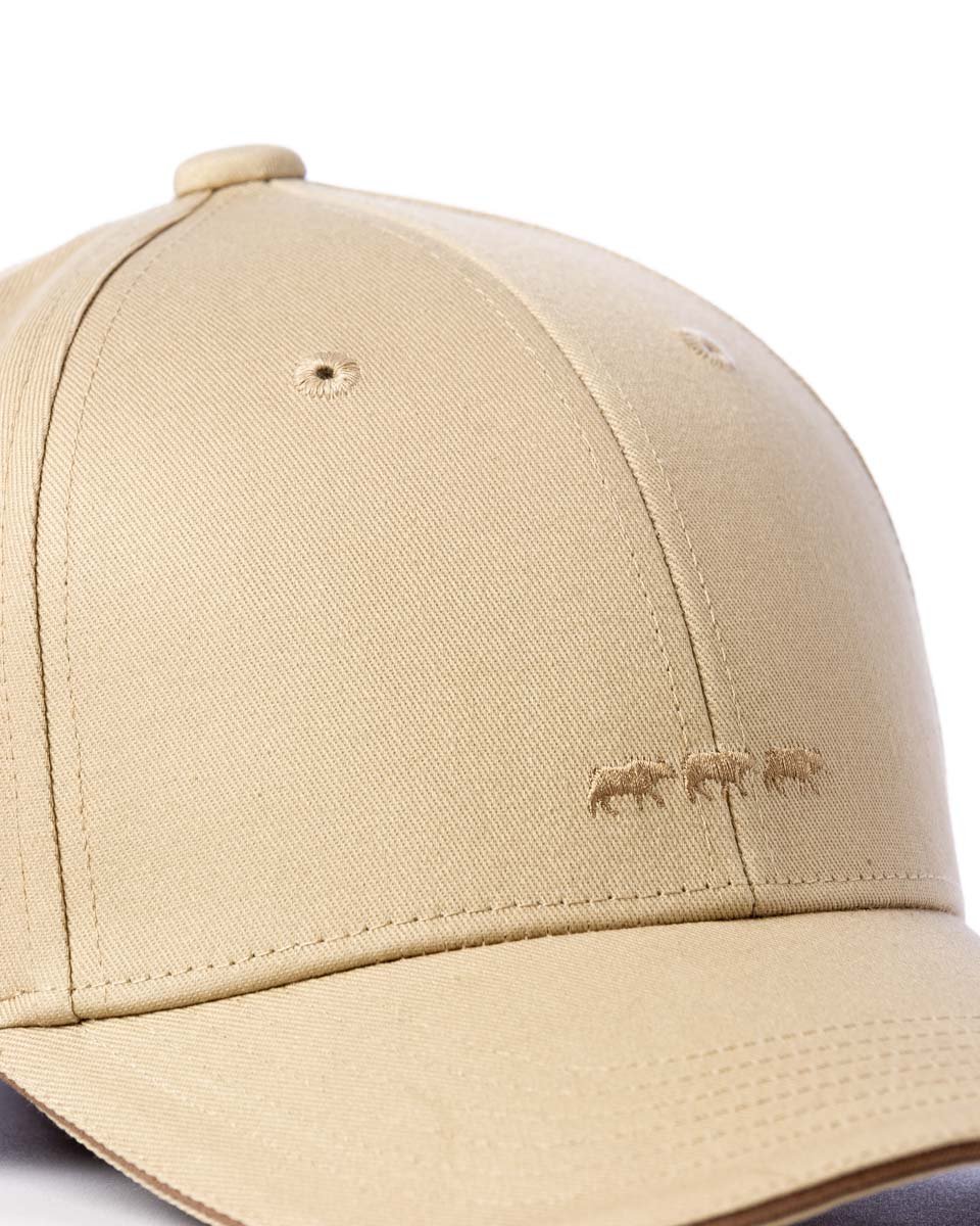 Casquette baseball unie en coton beige
