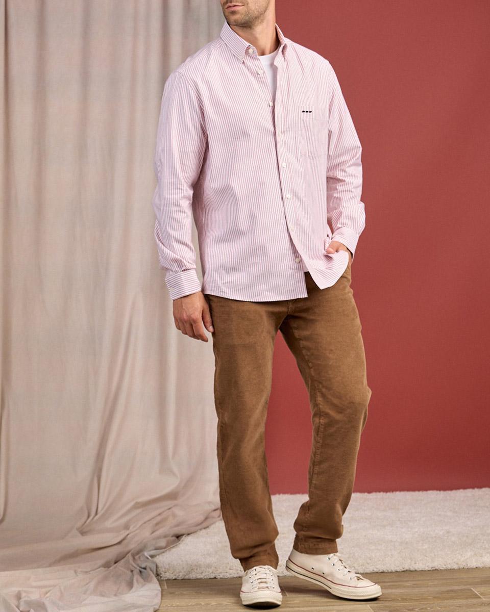 Chemise rayée rouge