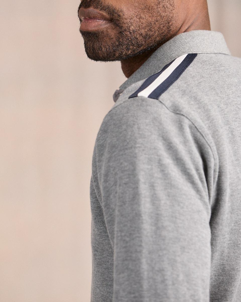 Polo manches longues regular fit à épaulettes