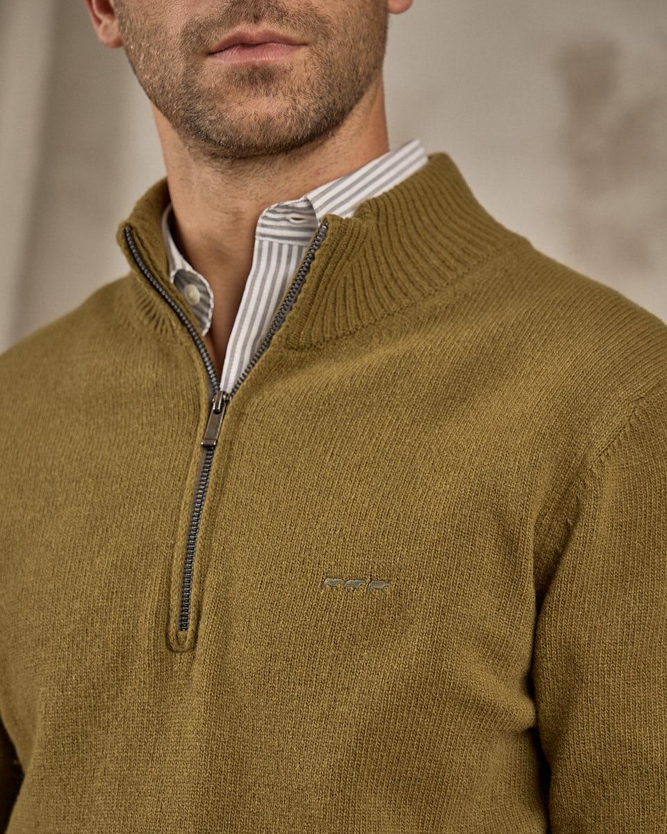 Pull col camionneur vert