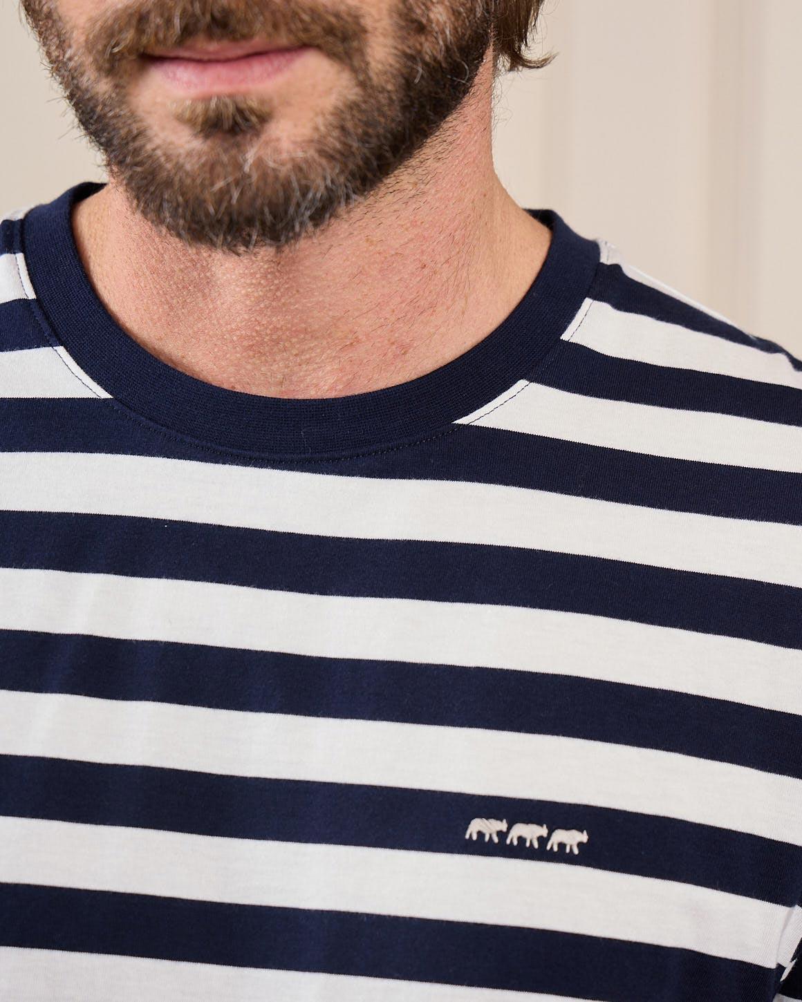 T-shirt marinière Gaspar bleu