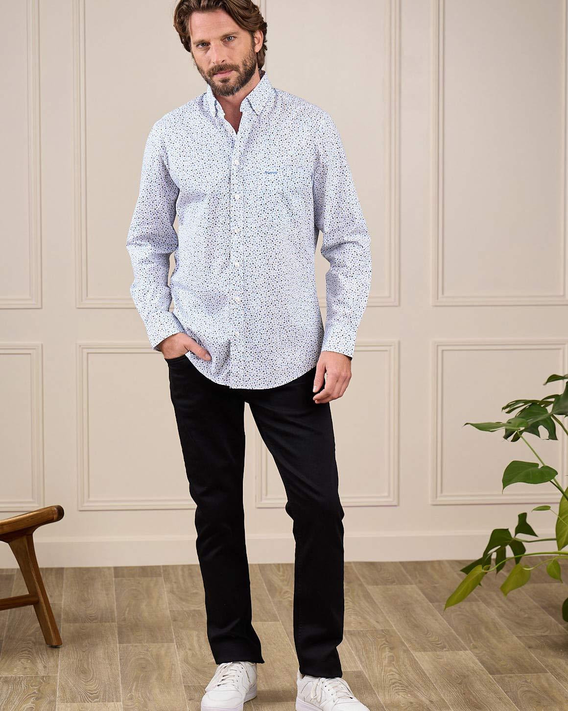 Chemise Easy Care George bleu