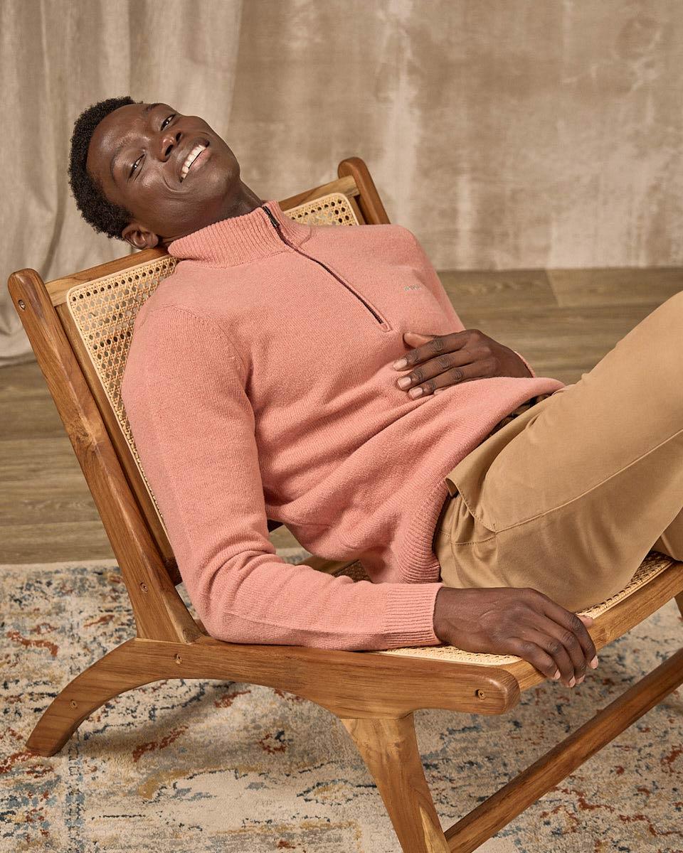 Pull col camionneur beige