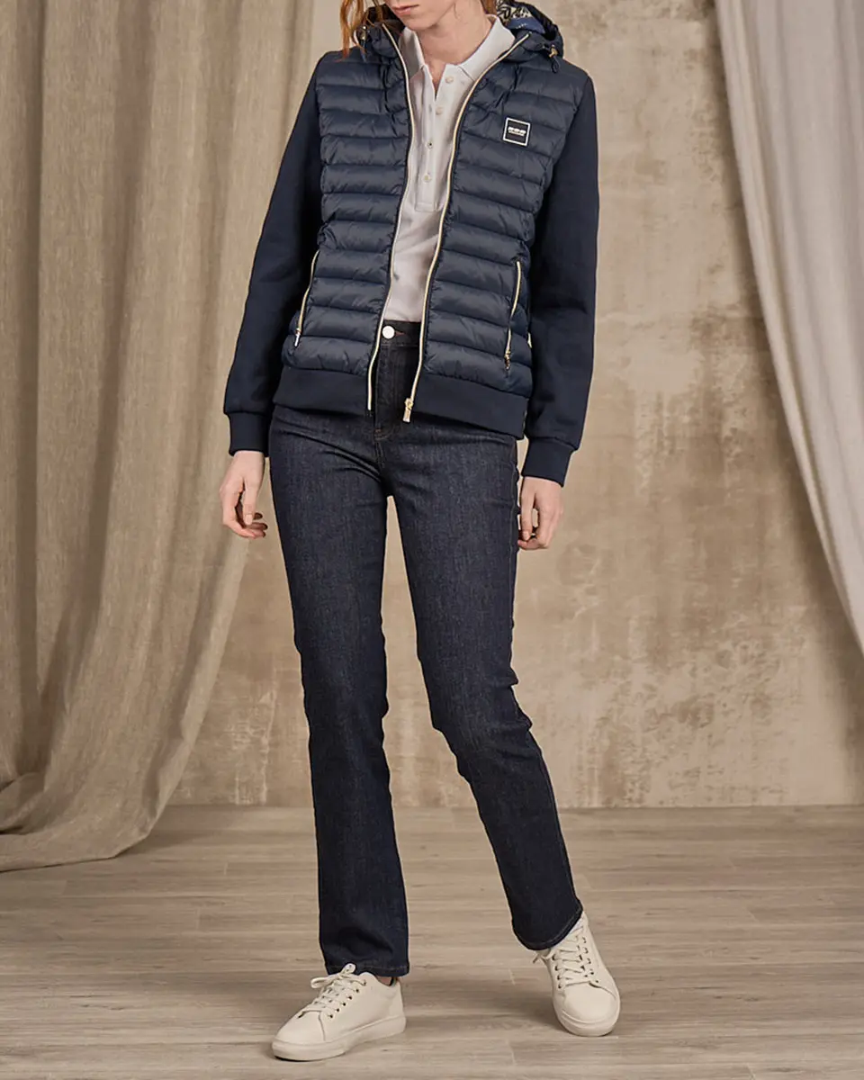 Cardigan zippé bleu