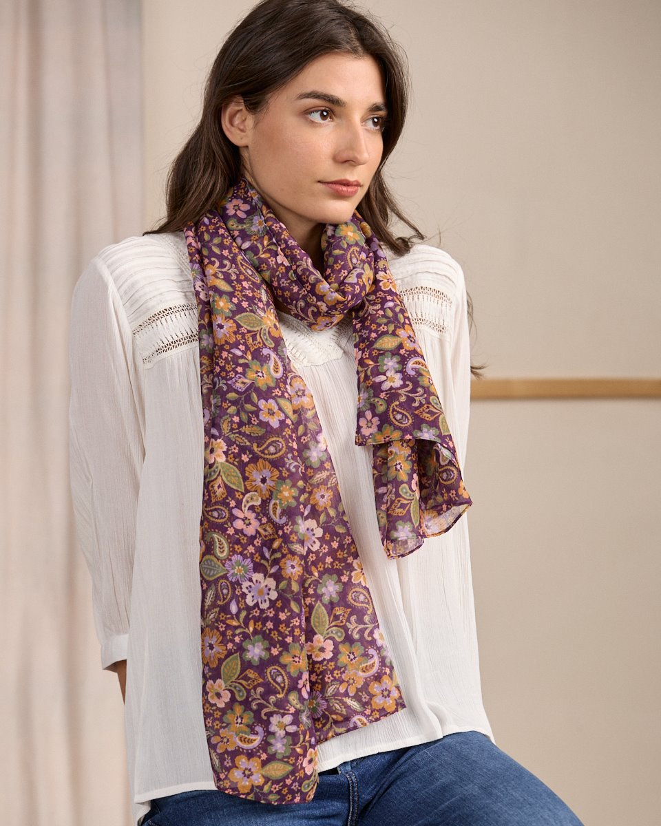 Chèche Coralie violet