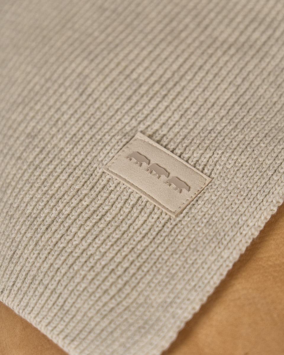 Écharpe unie en tricot