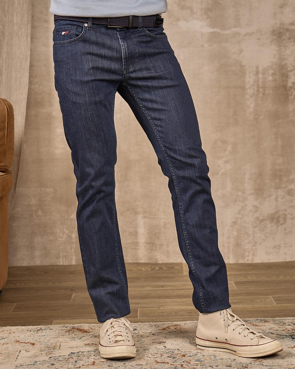Jean coupe ajustée bleu