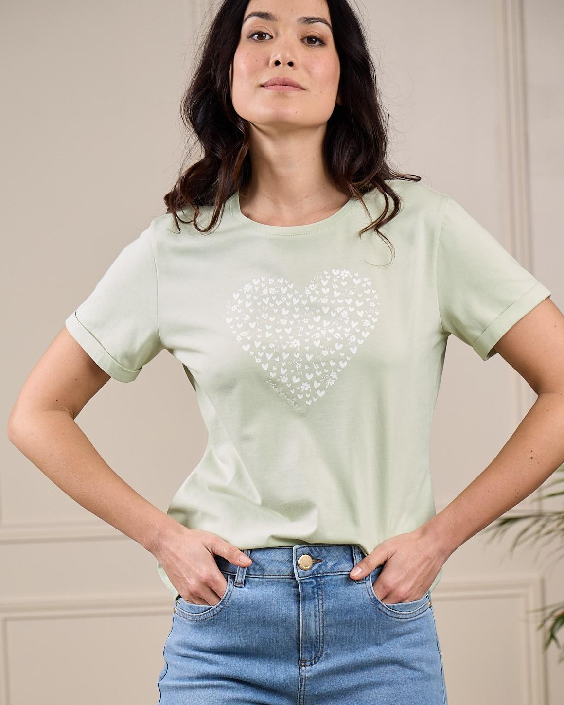T-shirt cœur Grayce vert