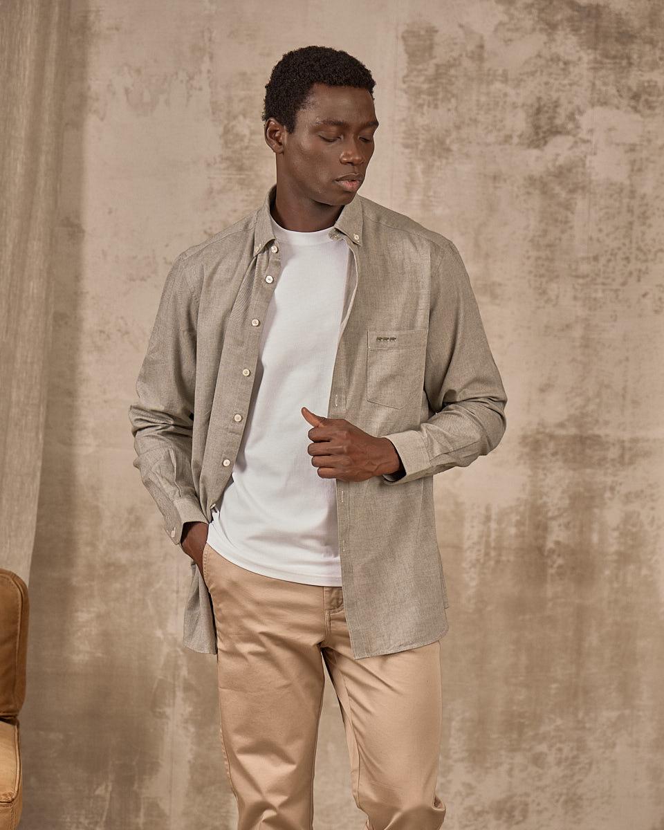 Chemise unie vert