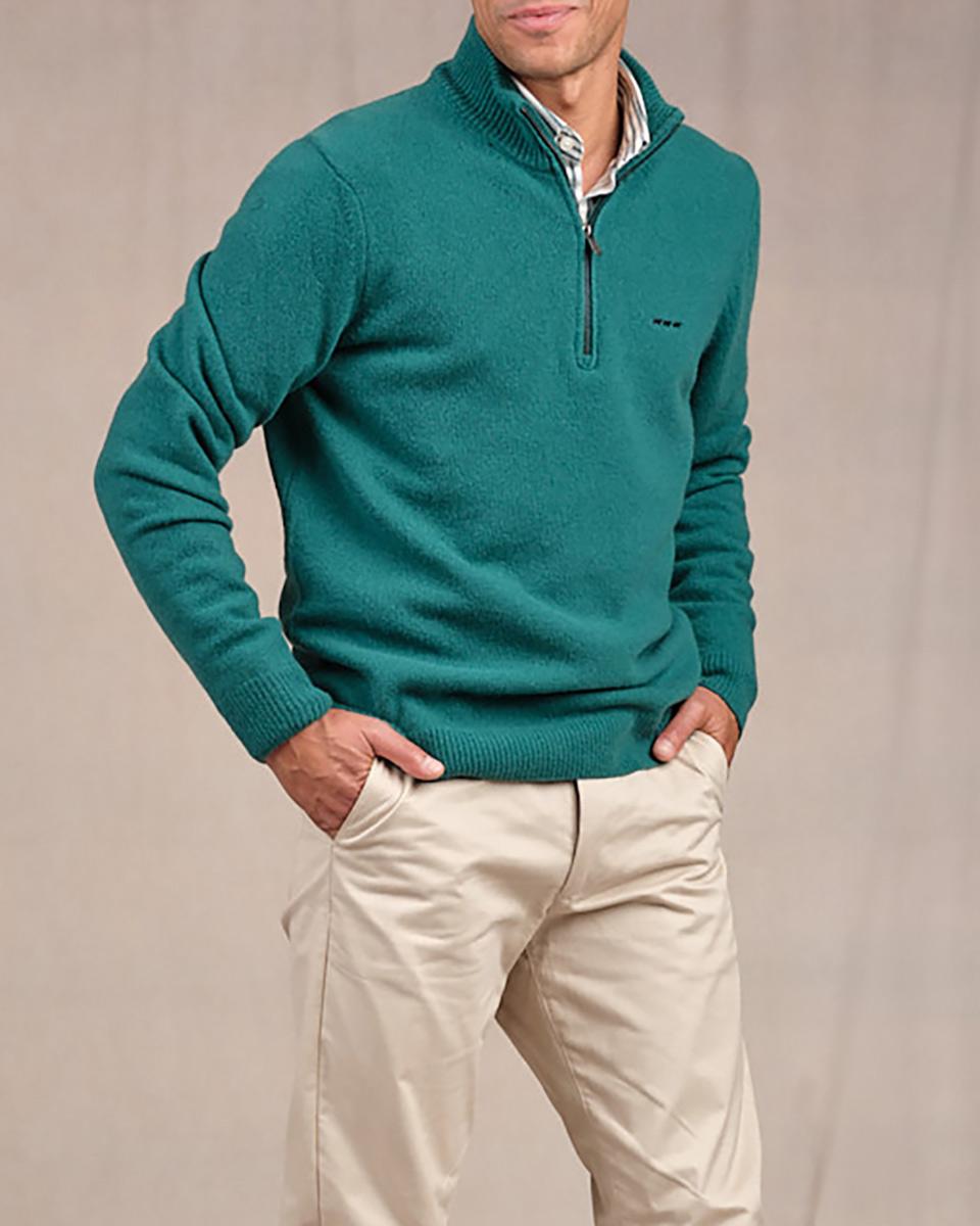 Pull col camionneur vert