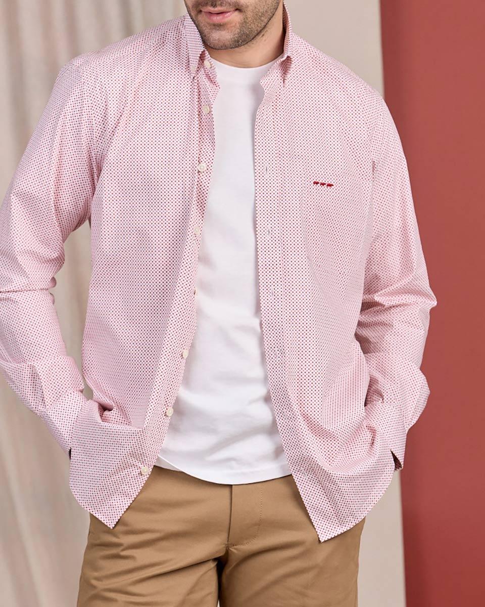 Chemise à motifs graphiques blanc
