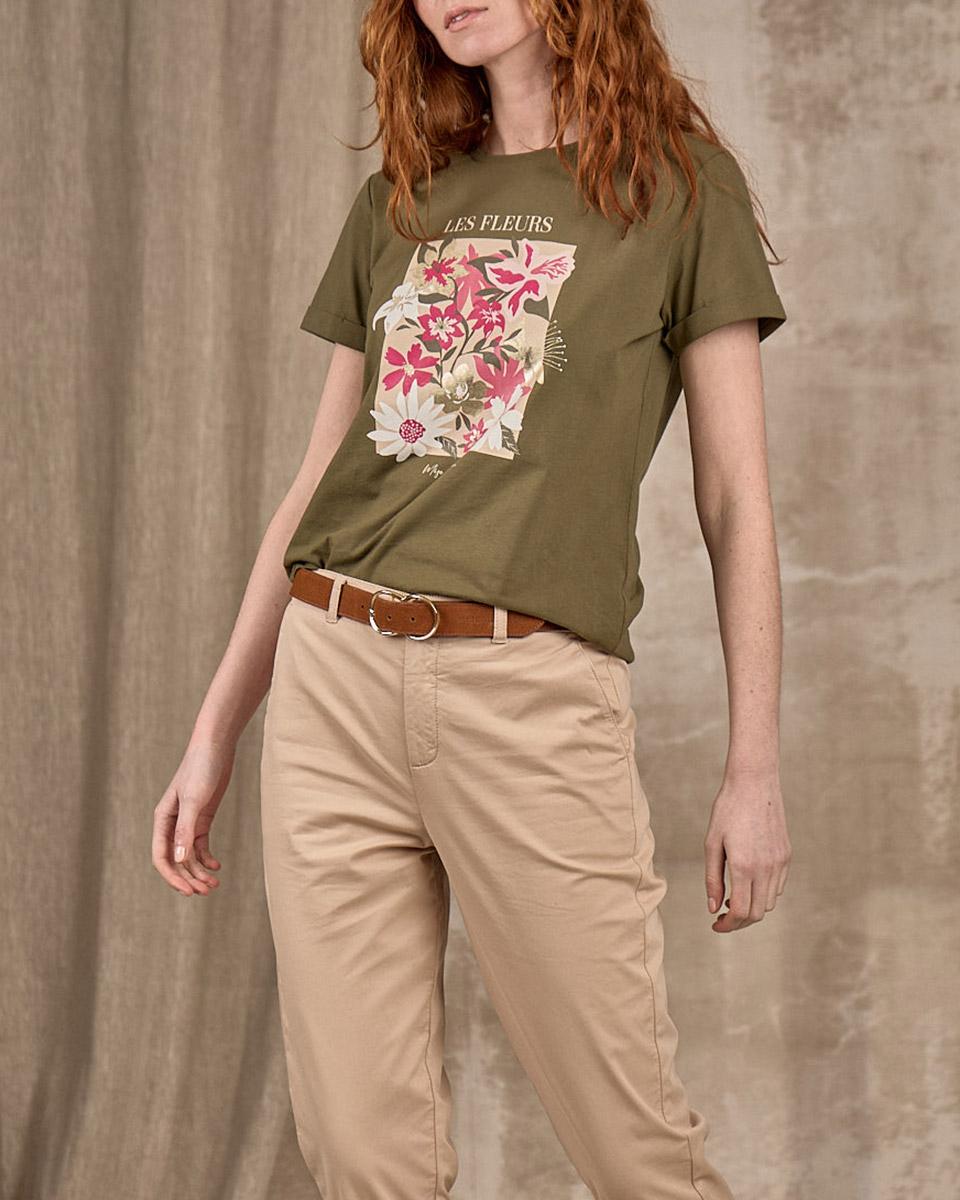 T-shirt Dahlia vert