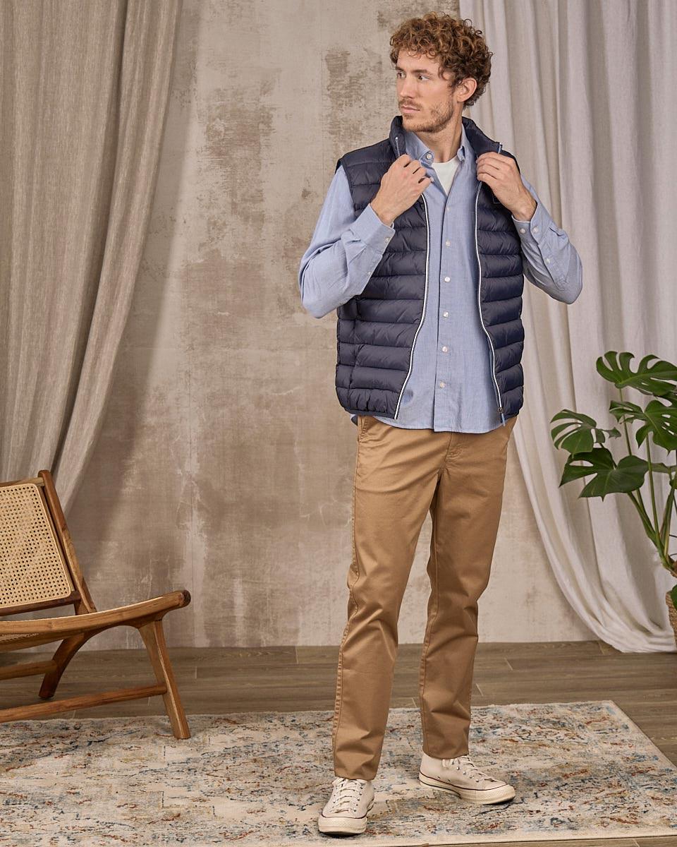 Chemise unie bleu