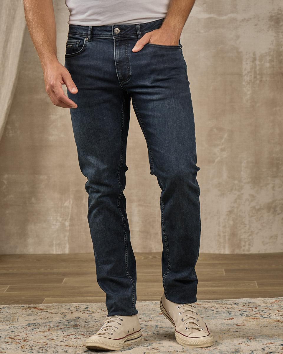 Jean coupe ajustée bleu