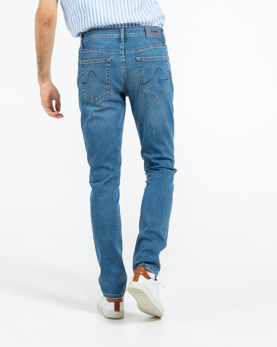 Jogg jean modern fit coton et élasthanne bleu