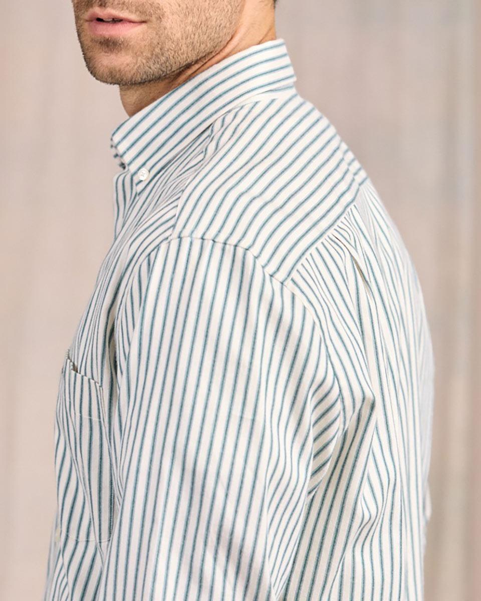Chemise rayée vert