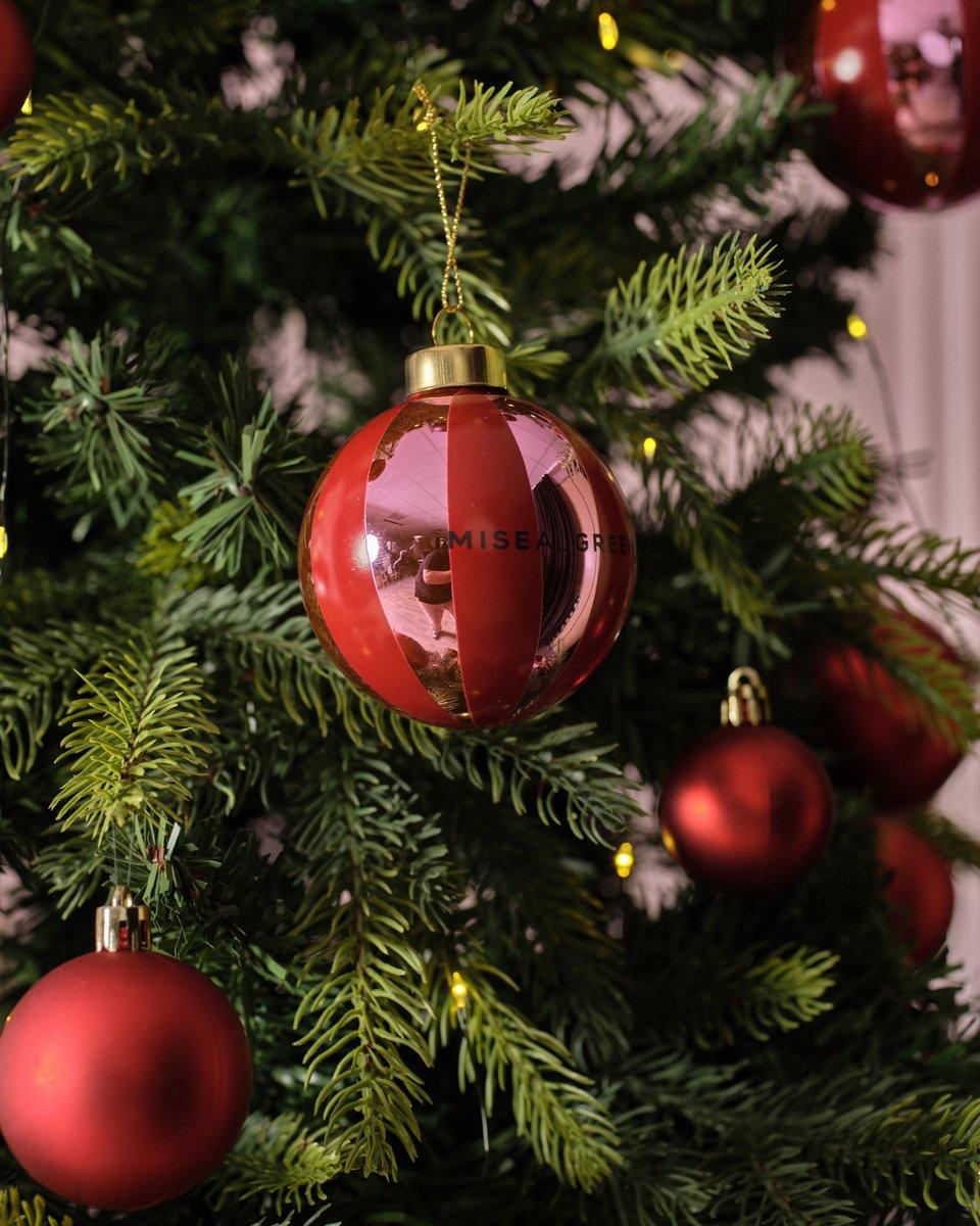 Set de boules de Noël rouge