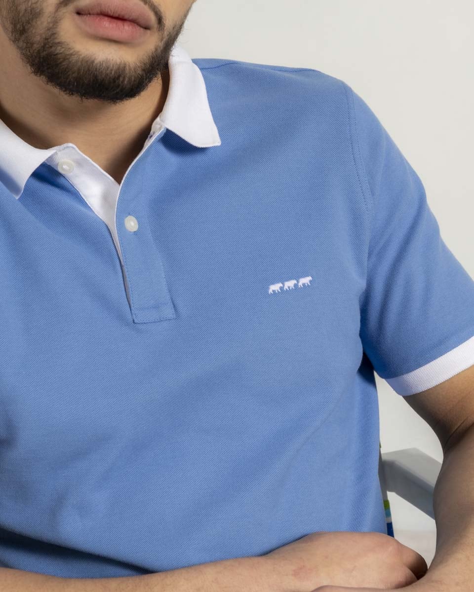 Polo contrasté