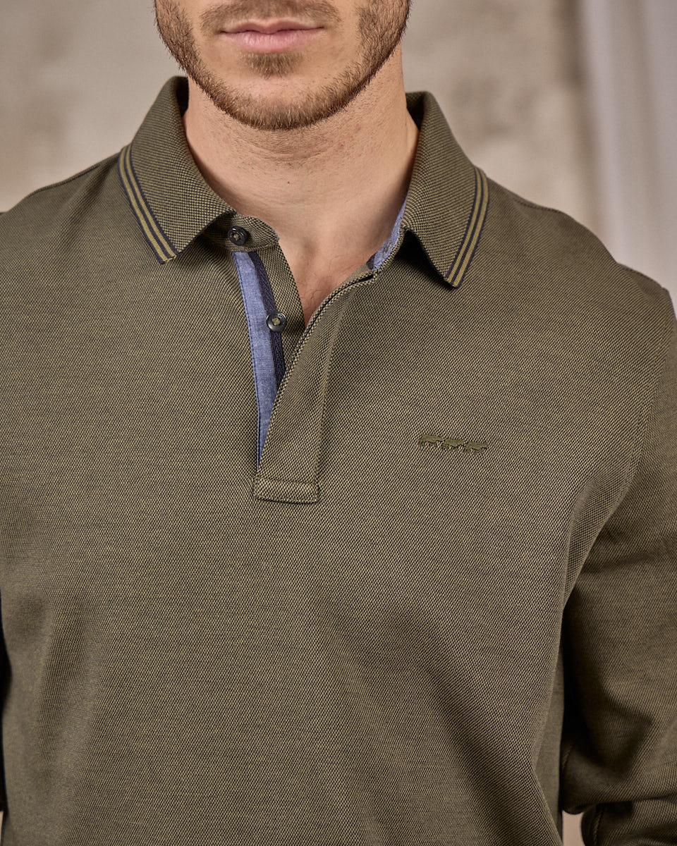 Polo manches longues vert