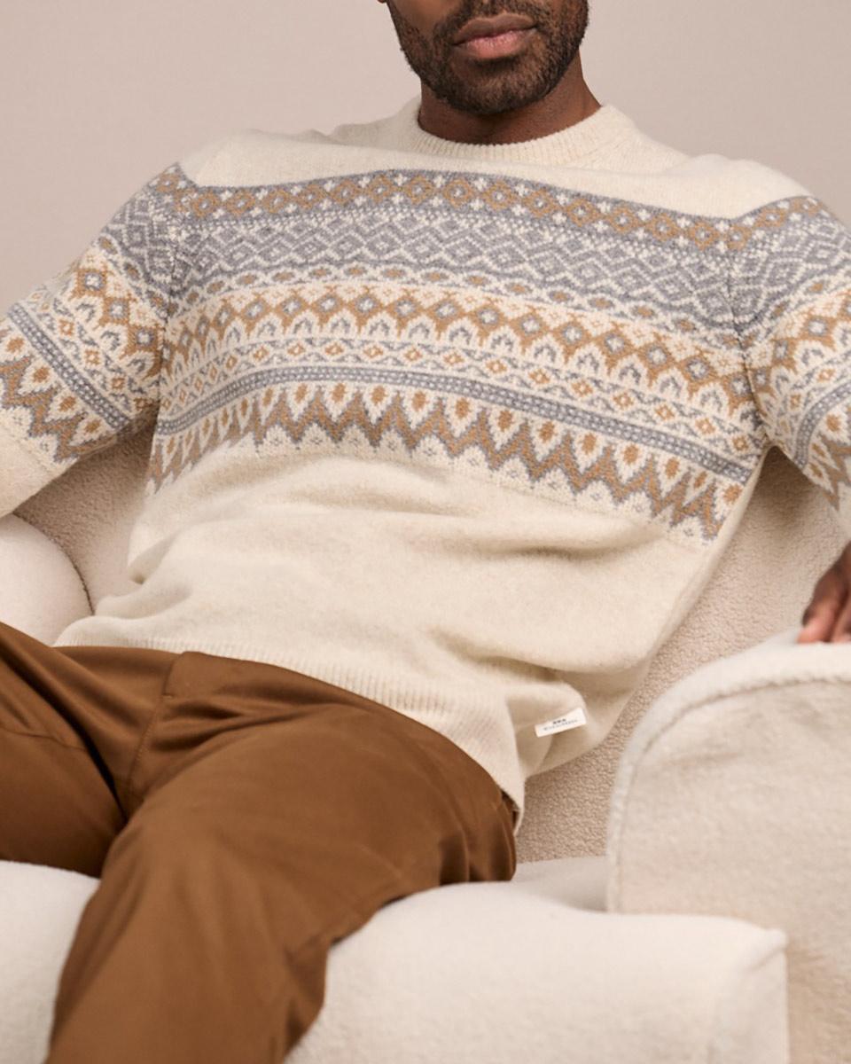 Pull fantaisie beige