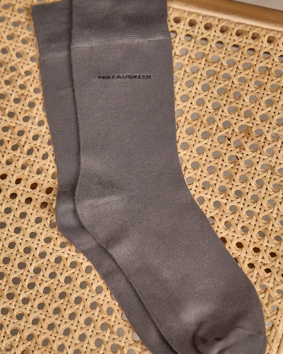 Chaussettes unies Bambou gris